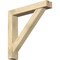 Ekena Millwork Traditional Block Rough Sawn Bracket w/ Offset Brace, Douglas Fir, 6"W x 34"D x 34"H BKT0604X34X34TRA05RDF - alternate 1